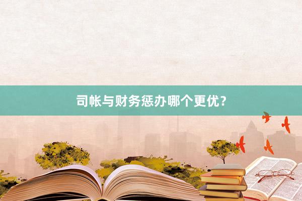 司帐与财务惩办哪个更优?